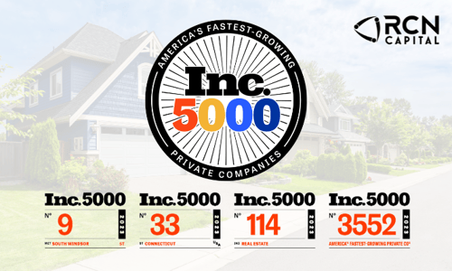 RCN Capital Makes the Inc. 5000 List of the Fastest-Growing Private Companies for the 3rd Year in a Row